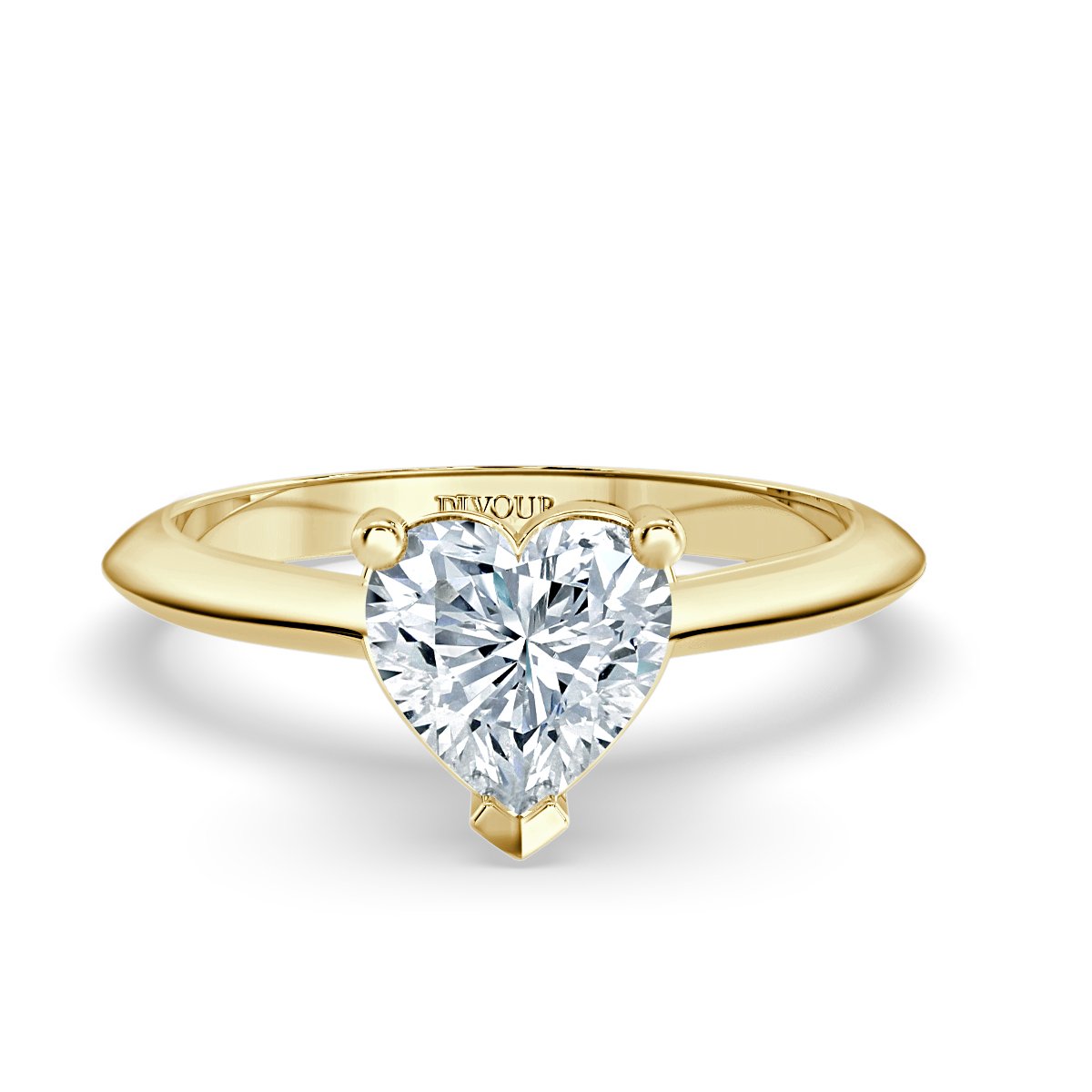 Heart Shape  Diamond Castle  Solitaire Ring