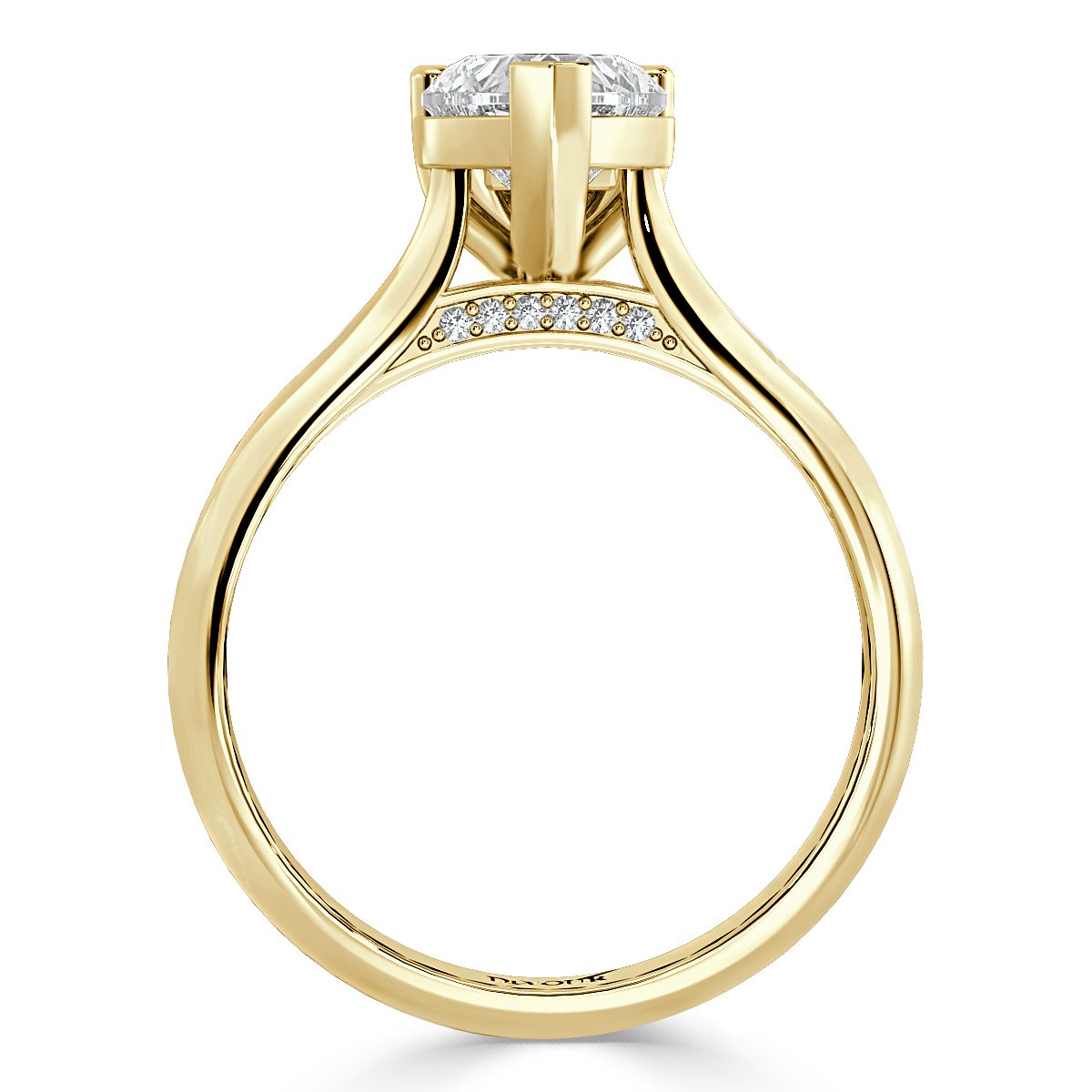 Heart Shape  Diamond Castle  Solitaire Ring