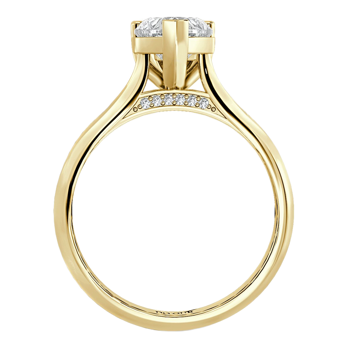 Heart Shape  Diamond Castle  Solitaire Ring