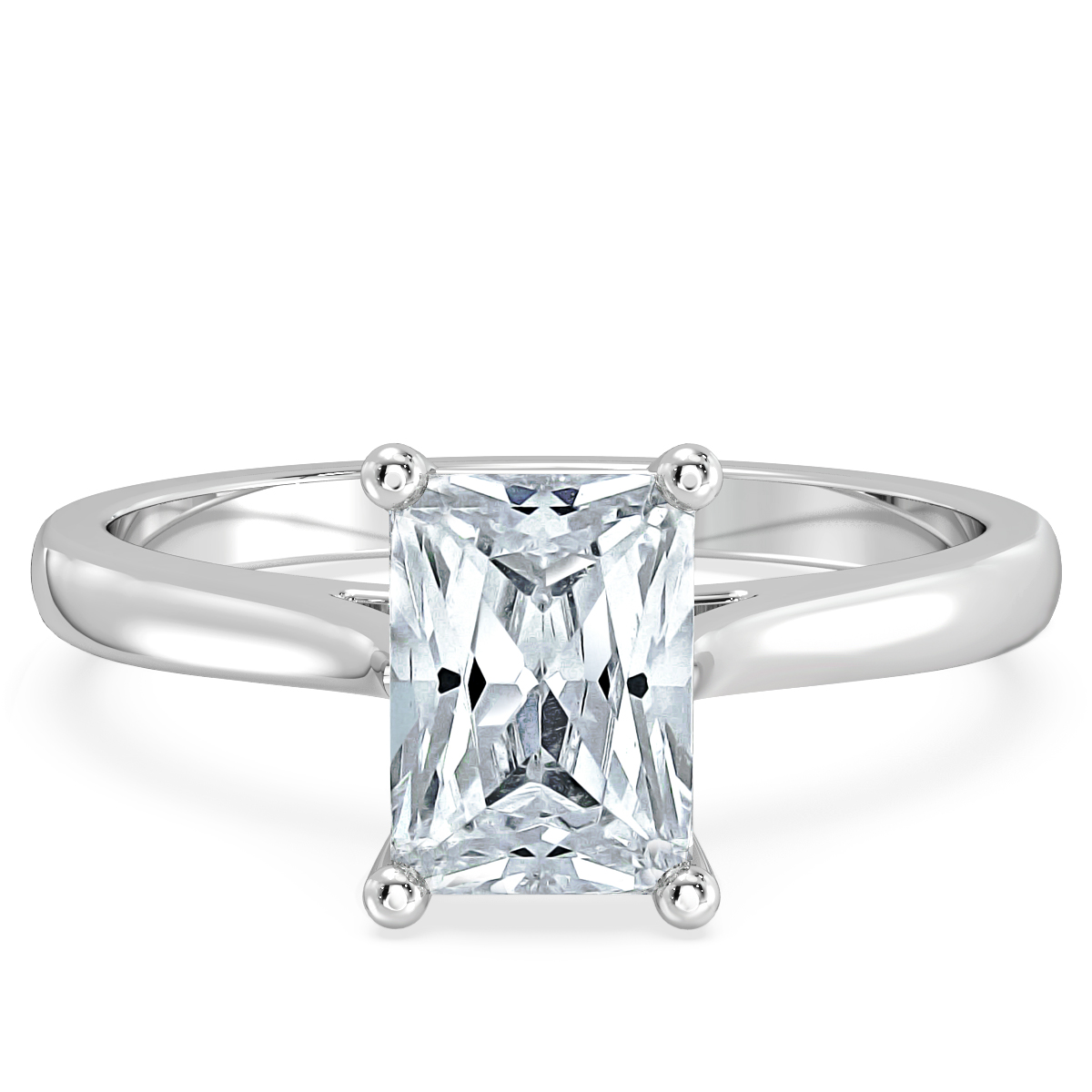 Classic Radiant  Solitaire Engagement Ring