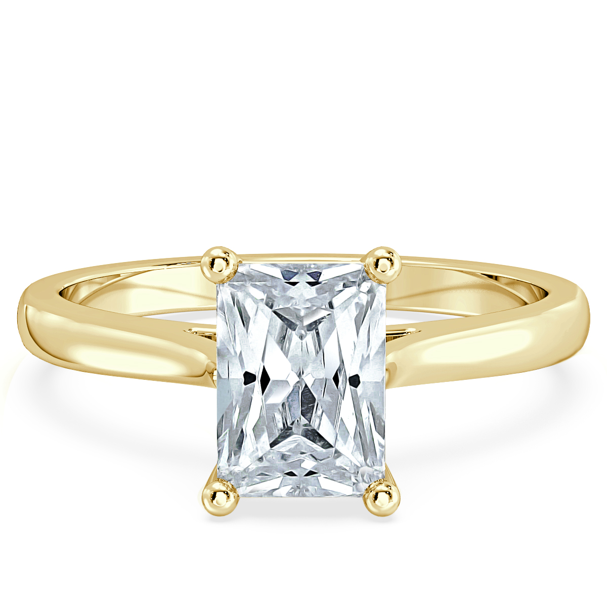 Classic Radiant  Solitaire Engagement Ring