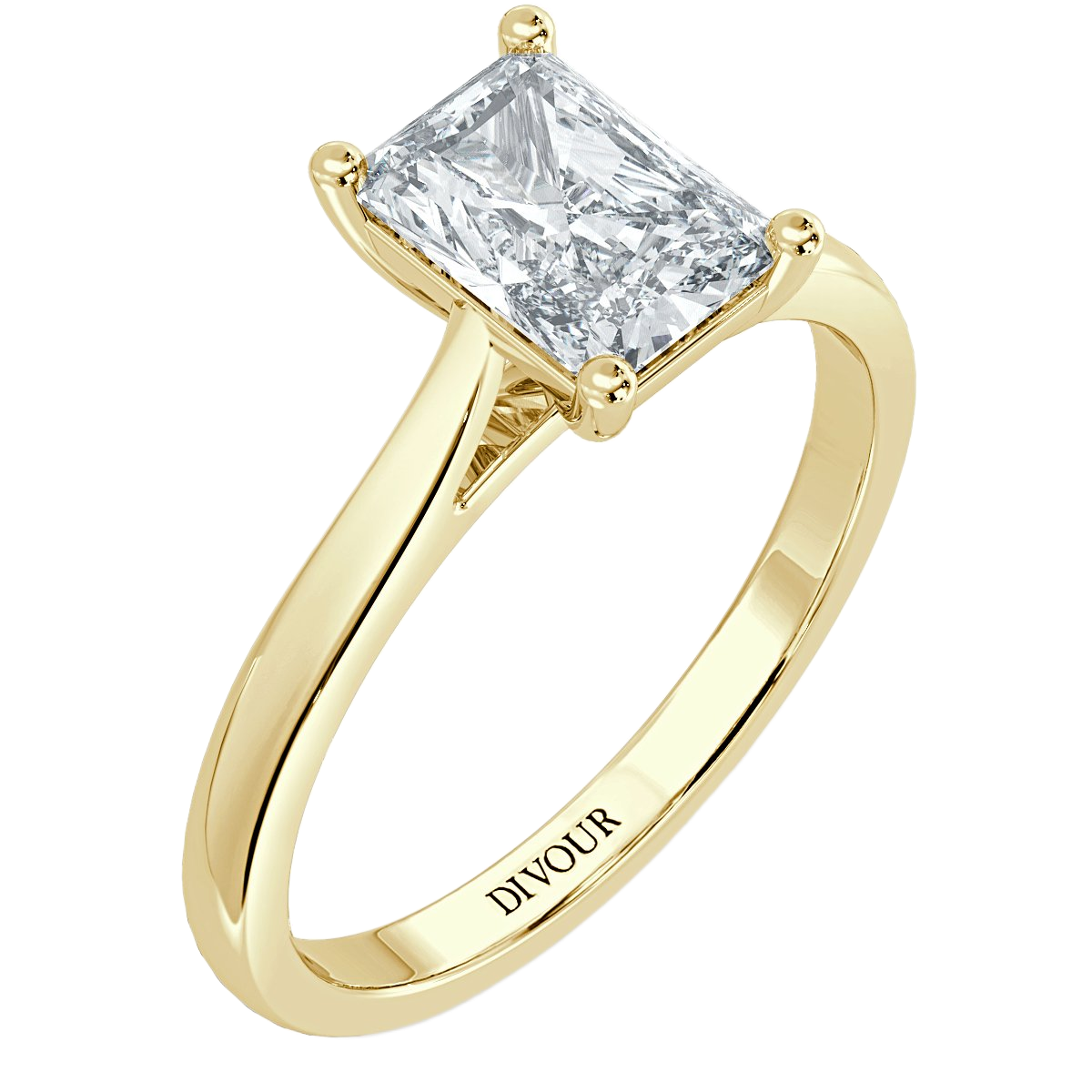 Classic Radiant  Solitaire Engagement Ring
