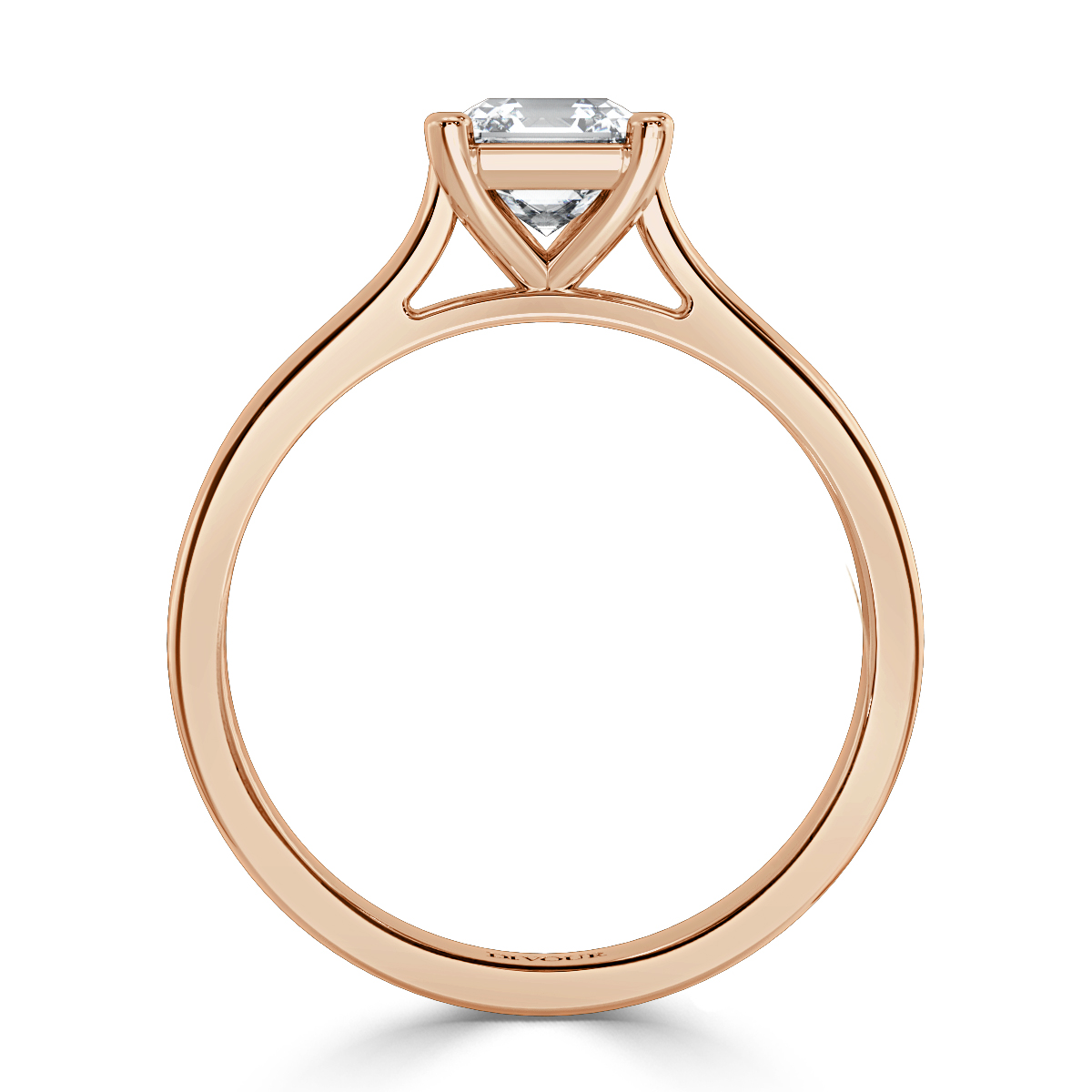 Classic Diamond Asscher Solitaire Ring
