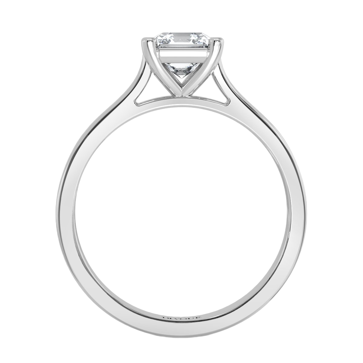 Classic Diamond Asscher Solitaire Ring