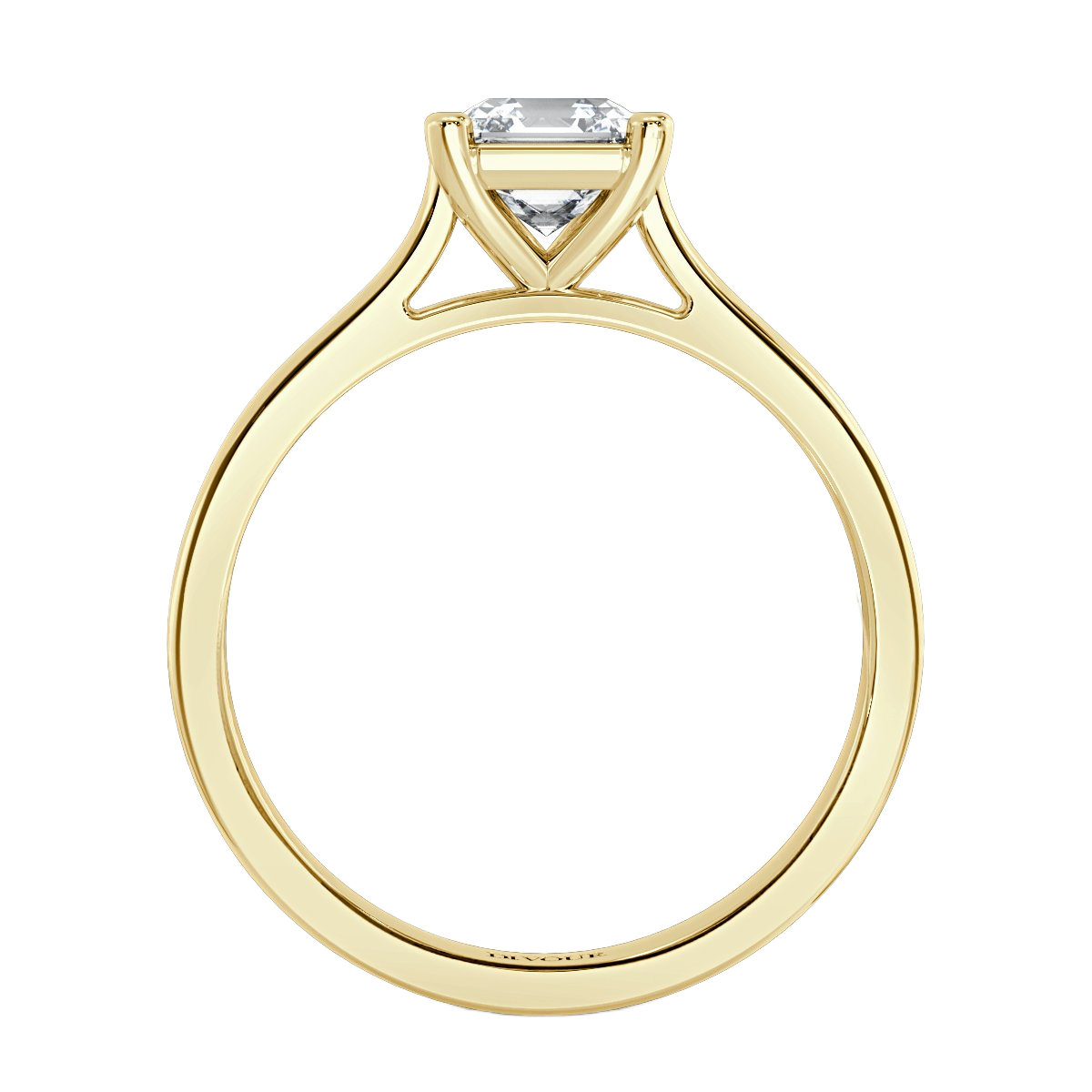 Classic Diamond Asscher Solitaire Ring