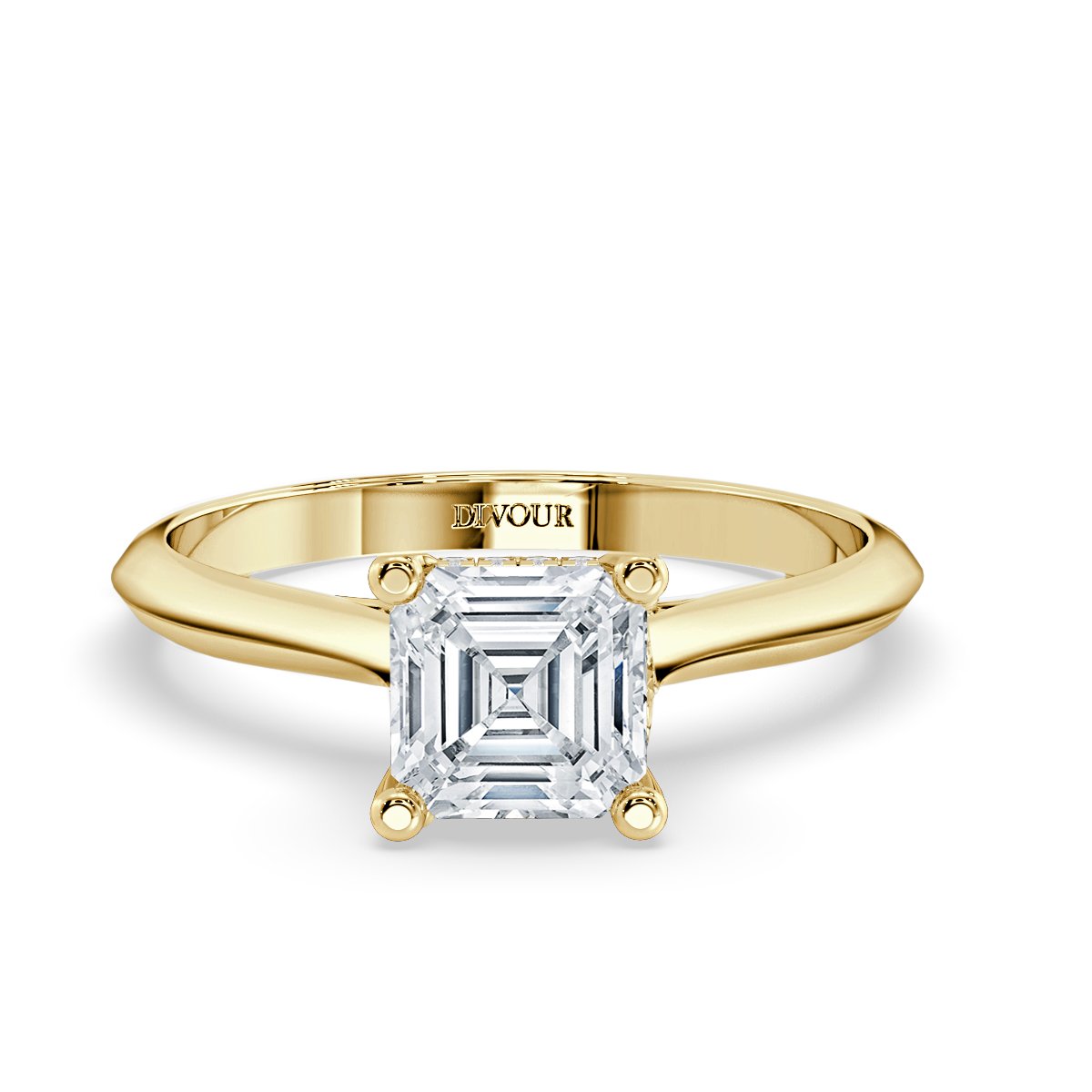 Ascher Diamond Castle  Solitaire Ring