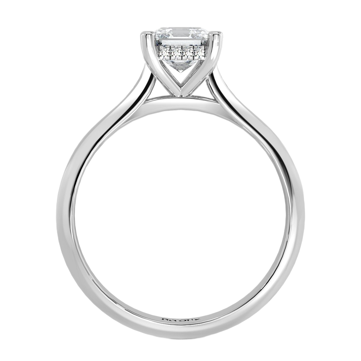 Ascher Diamond Castle  Solitaire Ring