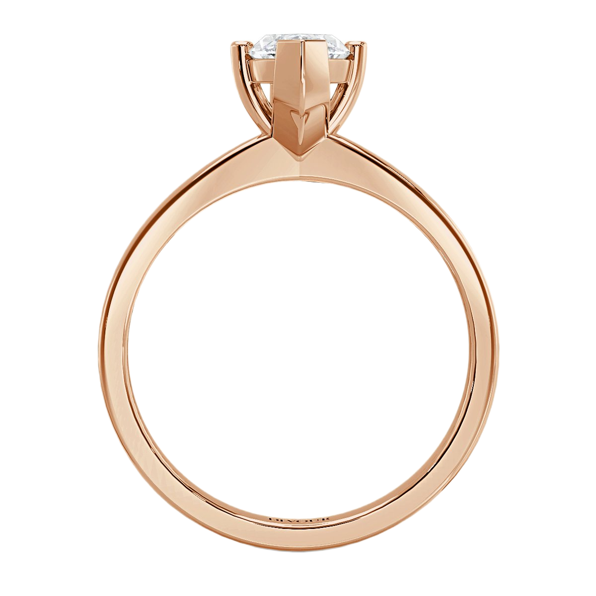 Taper Band Marquise  Diamond Solitaire Ring