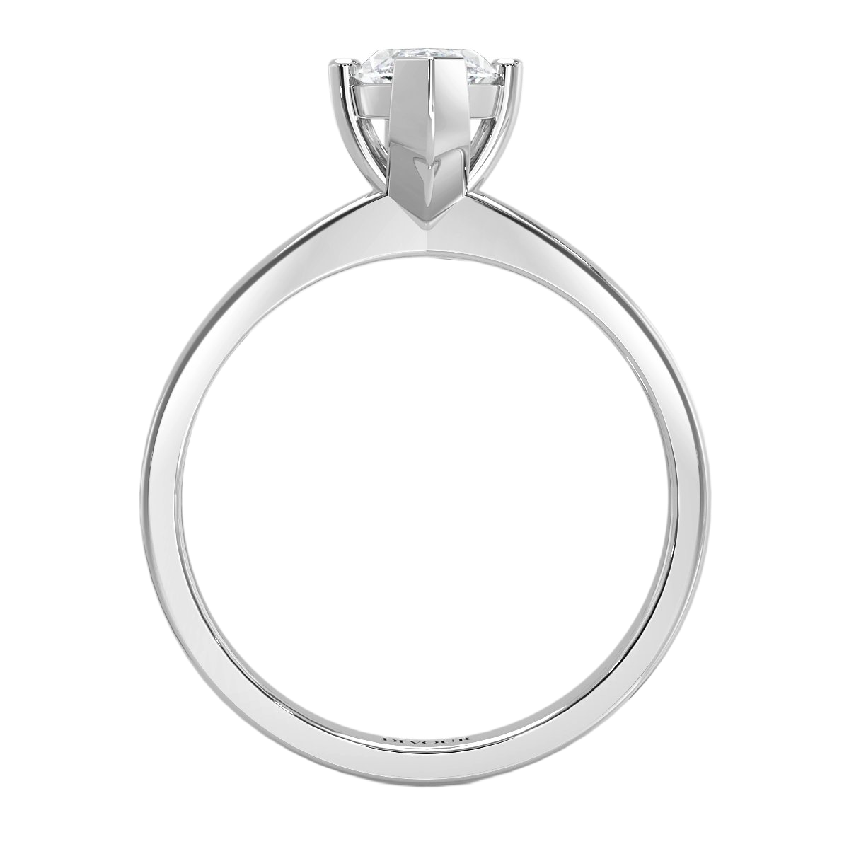 Taper Band Marquise  Diamond Solitaire Ring
