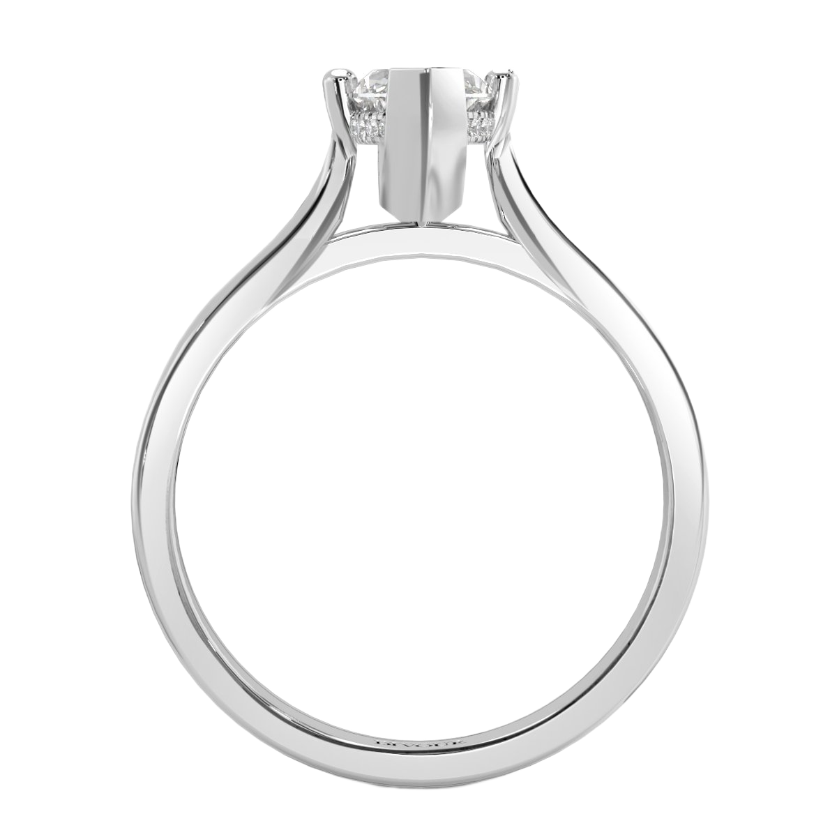 Marquise Diamond Castle Solitaire Ring