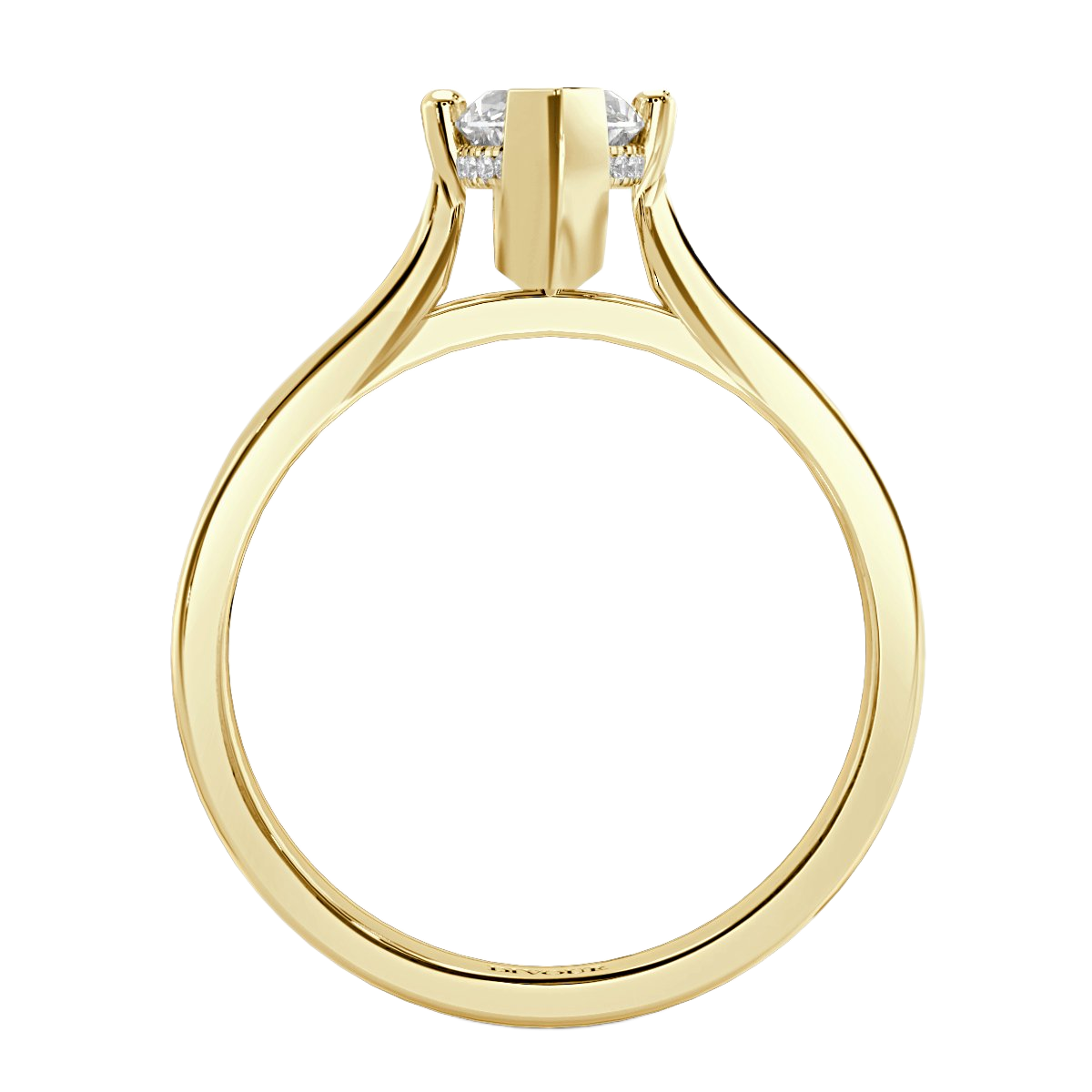 Marquise Diamond Castle Solitaire Ring