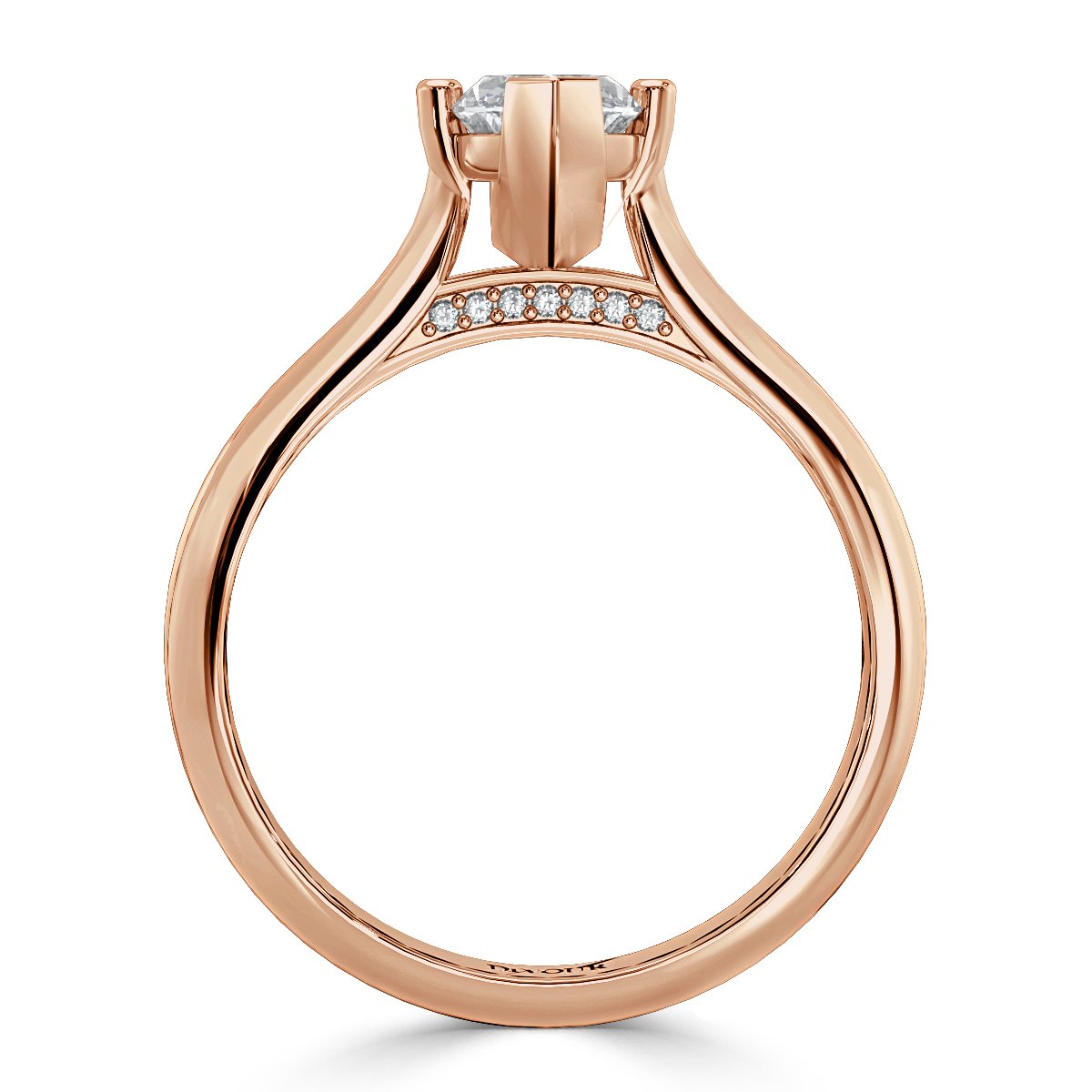 Marquise Diamond Bridge Solitaire Ring