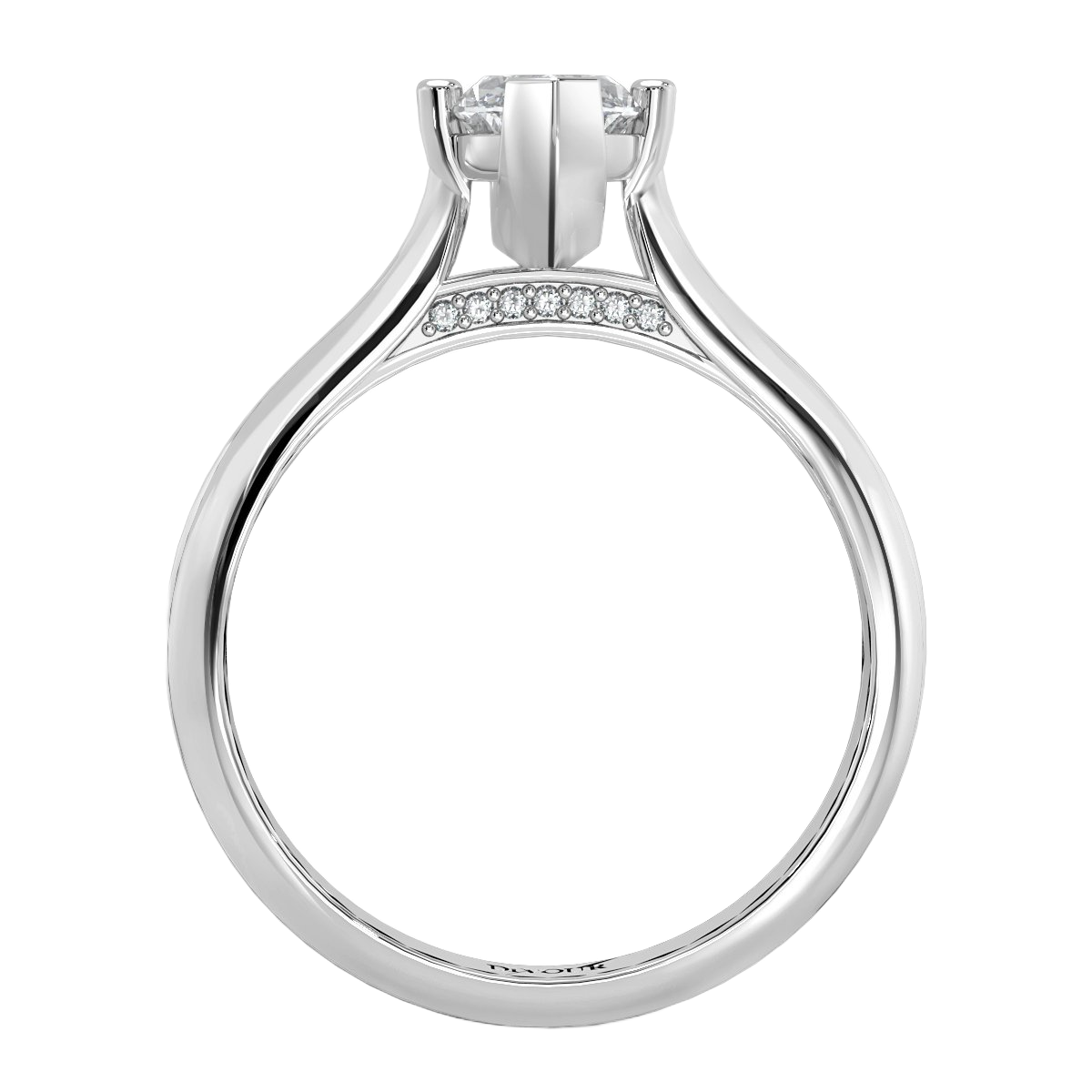 Marquise Diamond Bridge Solitaire Ring