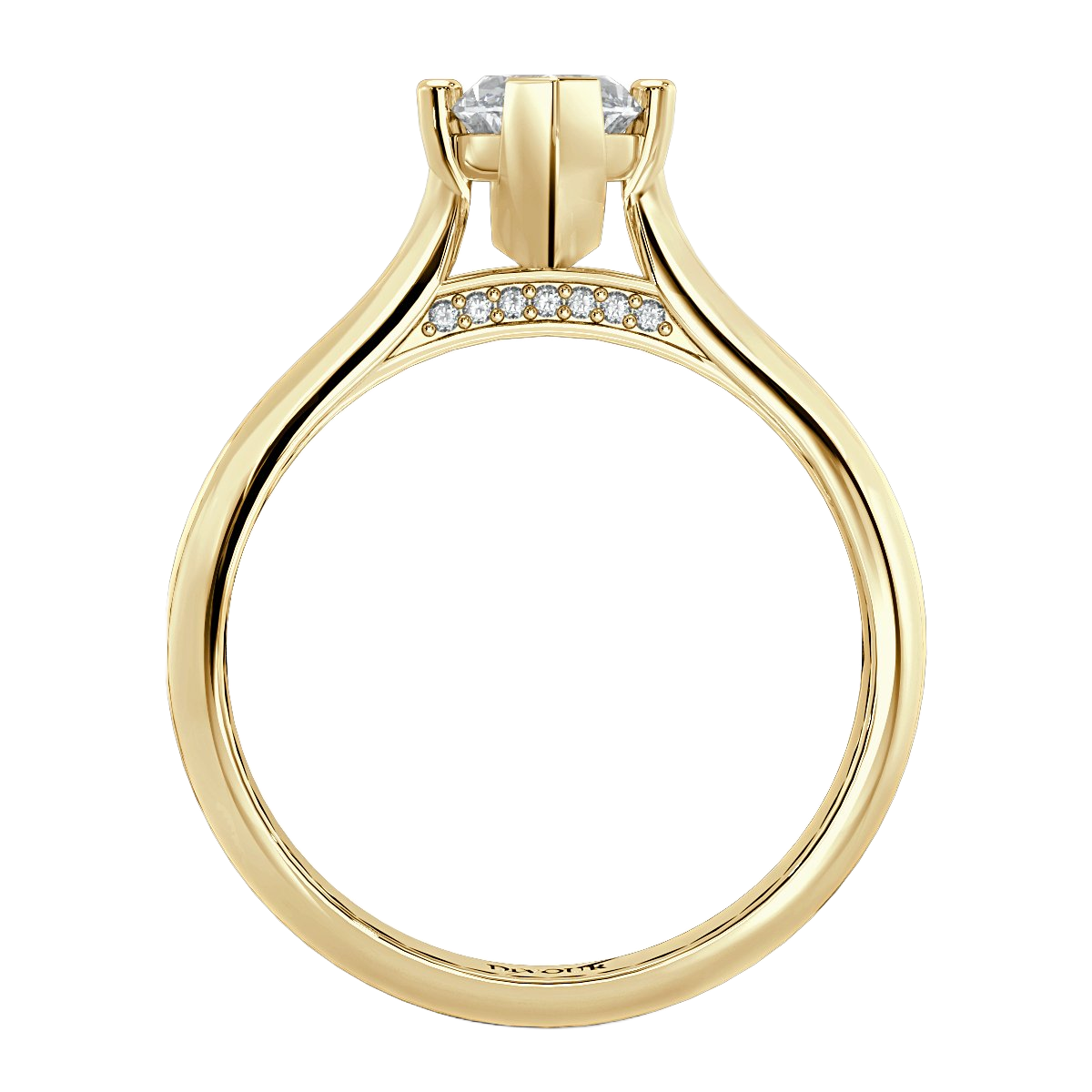 Marquise Diamond Bridge Solitaire Ring