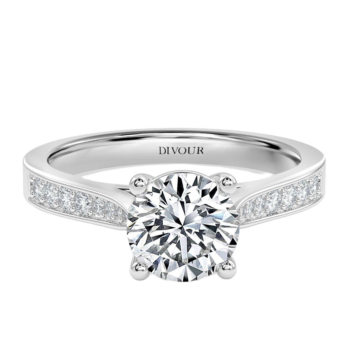 Thread Set Round Diamond Engagement ring
