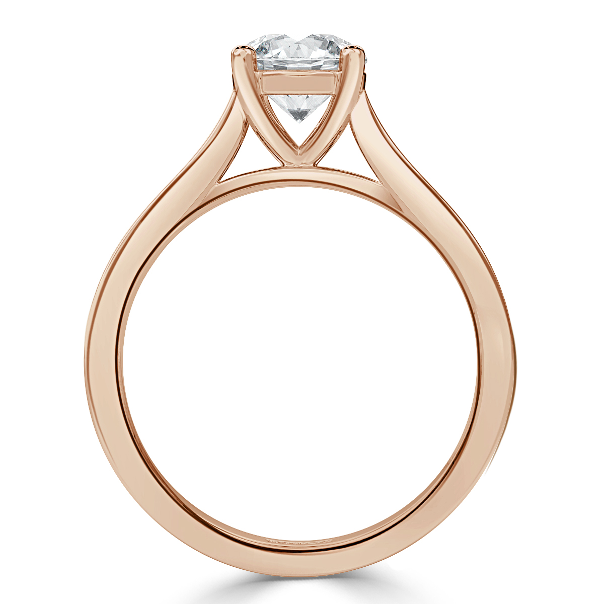 Thread Set Round Diamond Engagement ring