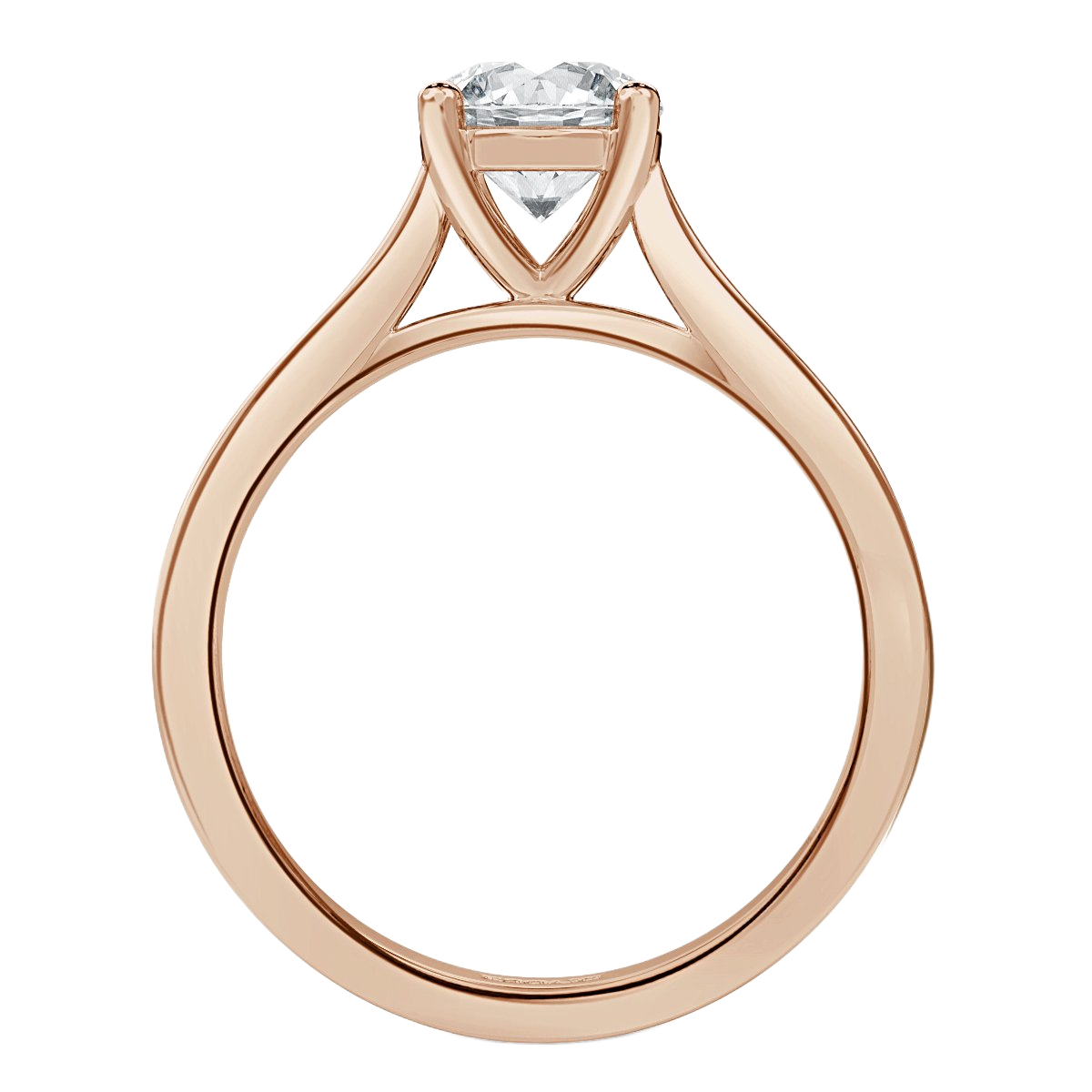 Thread Set Round Diamond Engagement ring
