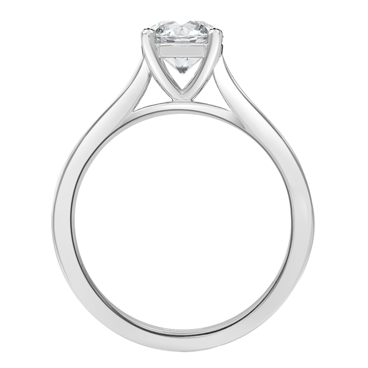 Thread Set Round Diamond Engagement ring