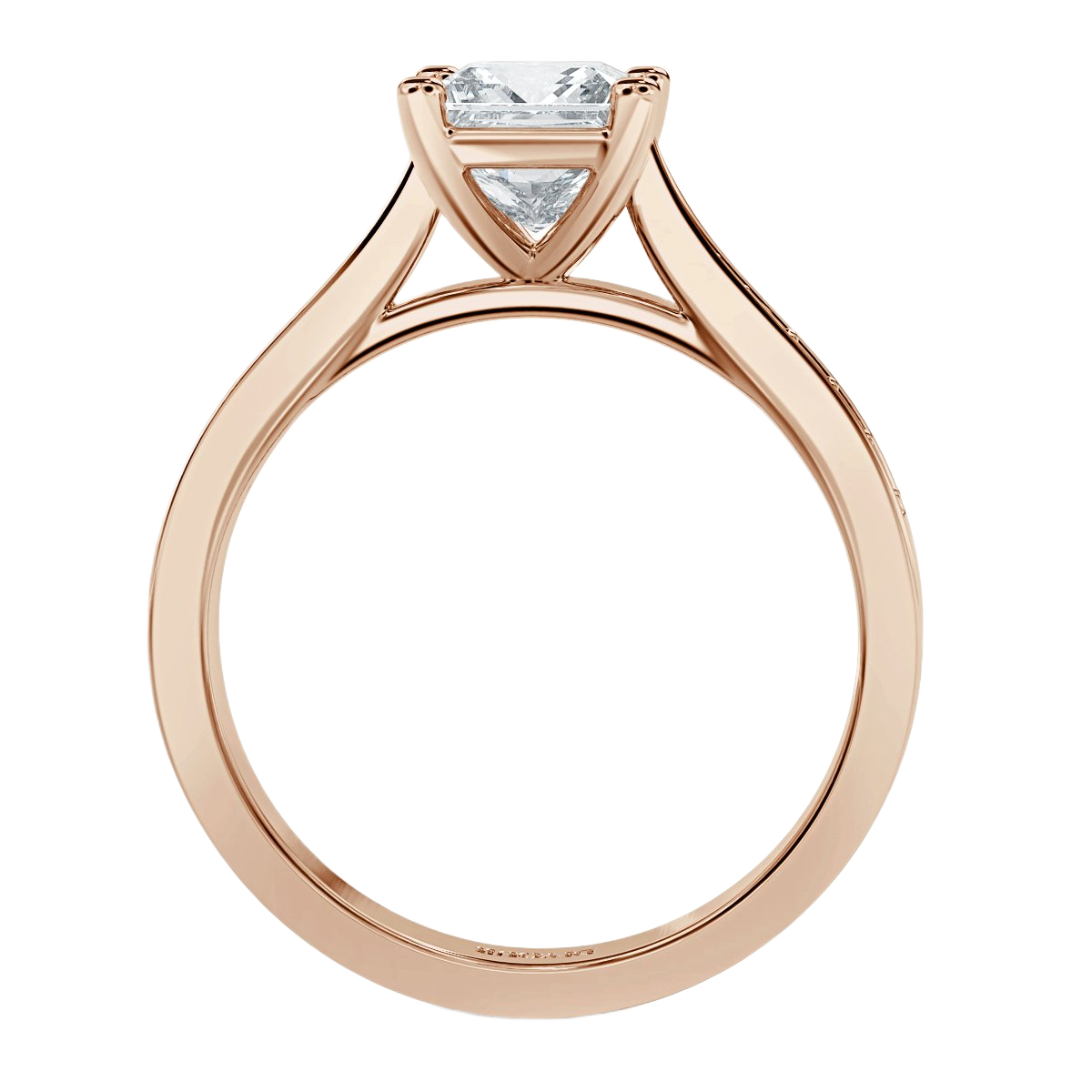 Thread set Princess Diamond Engagement Ring