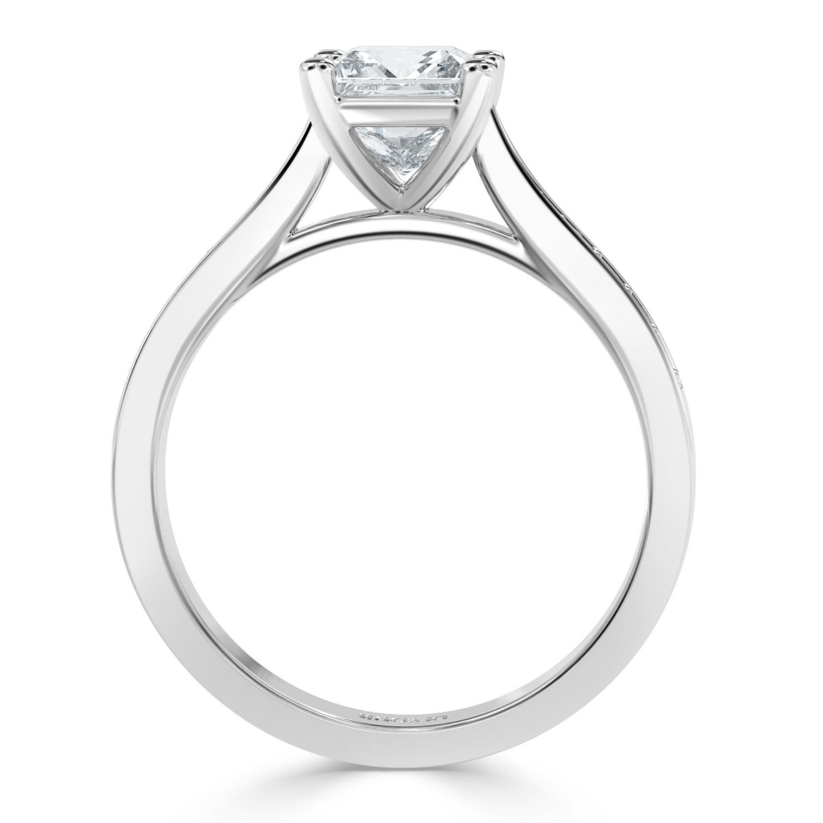 Thread set Princess Diamond Engagement Ring