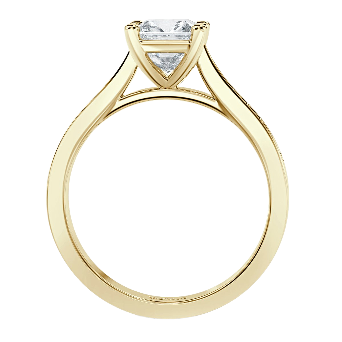 Thread set Princess Diamond Engagement Ring