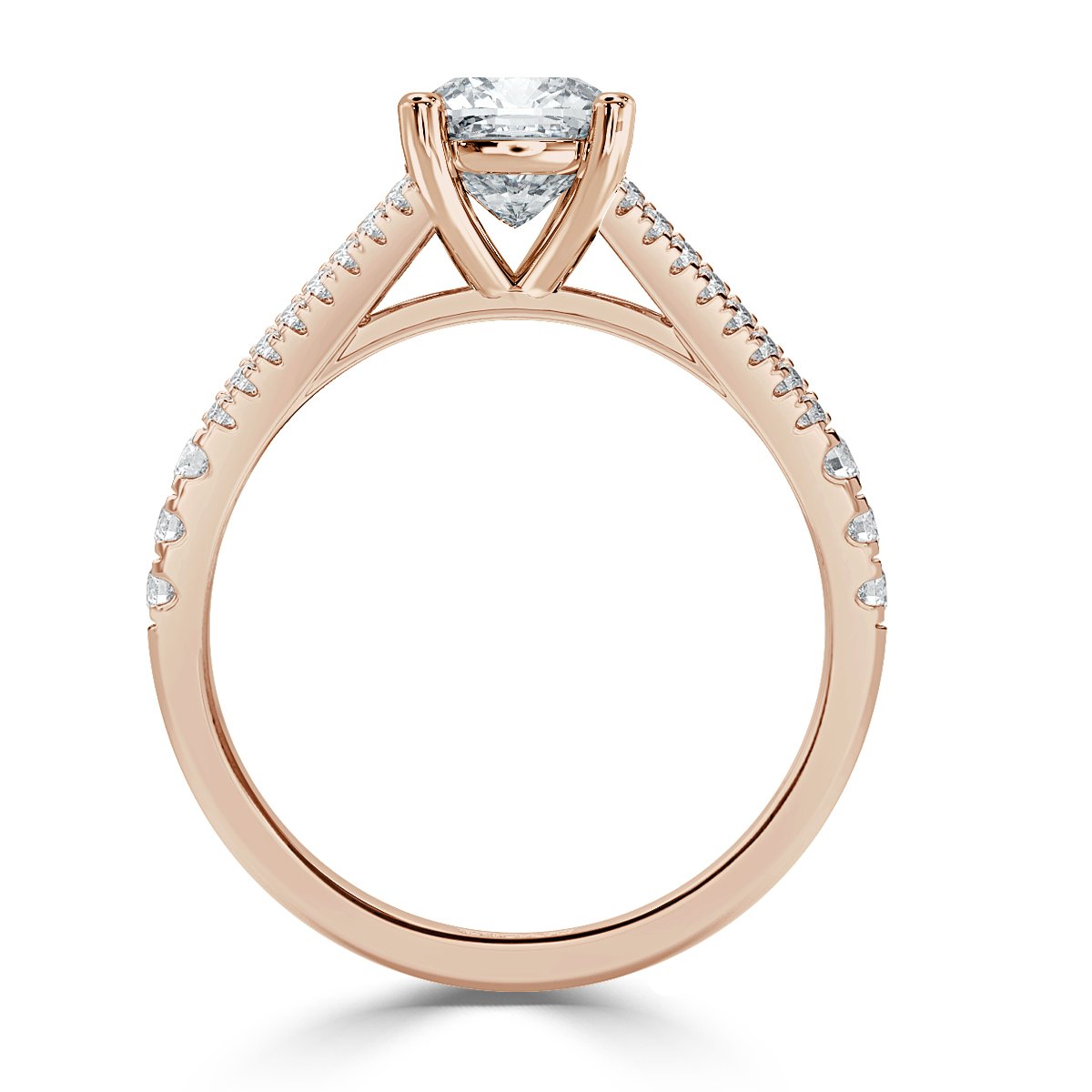 Split Shank Cushion  Diamond Engagement Ring