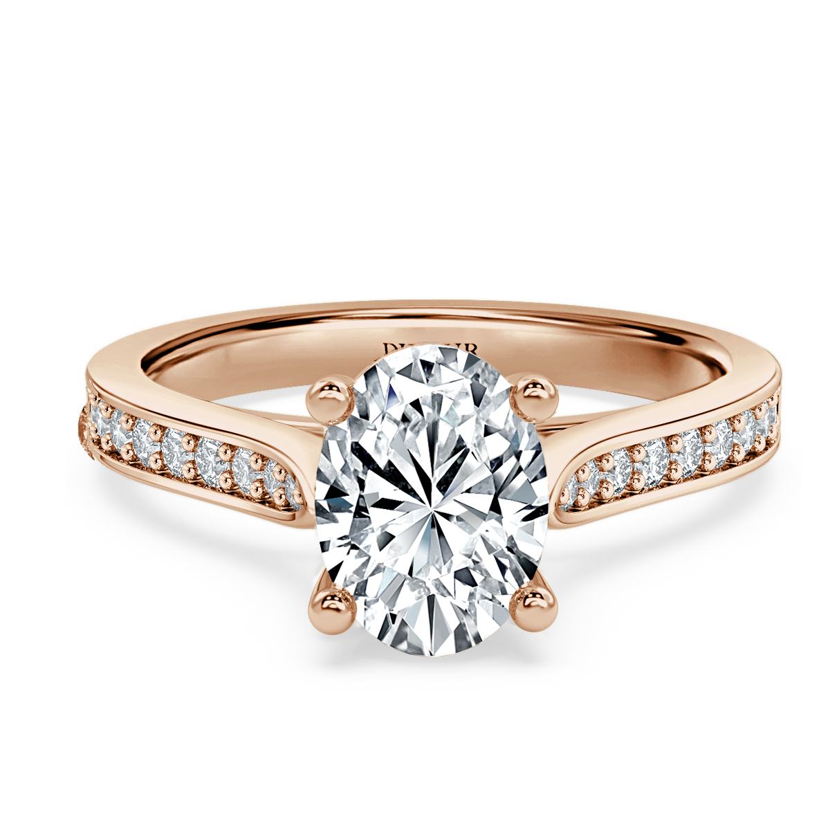 Thread Set Oval  Diamond Engagement ring