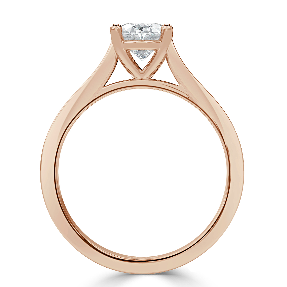 Thread Set Oval  Diamond Engagement ring