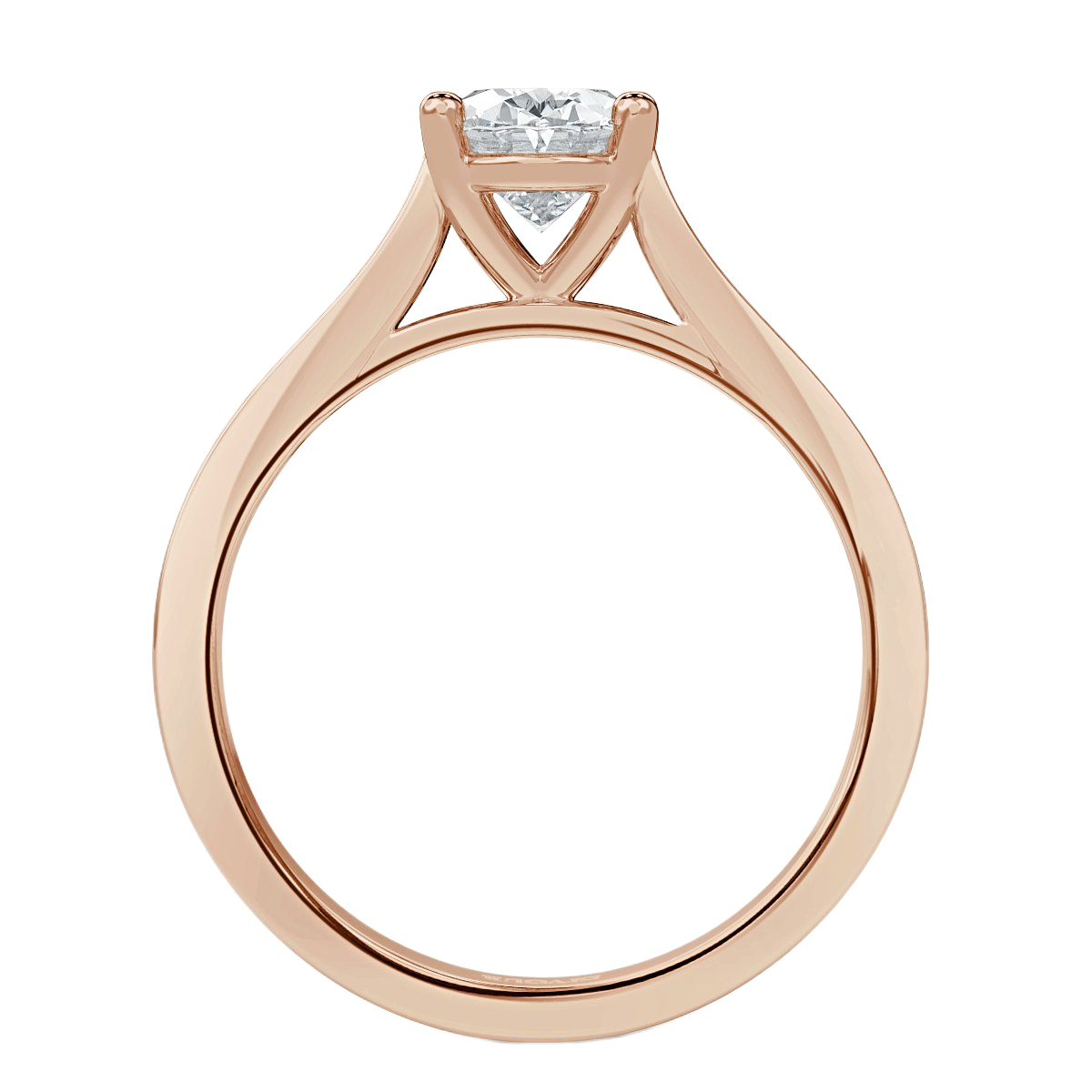 Thread Set Oval  Diamond Engagement ring