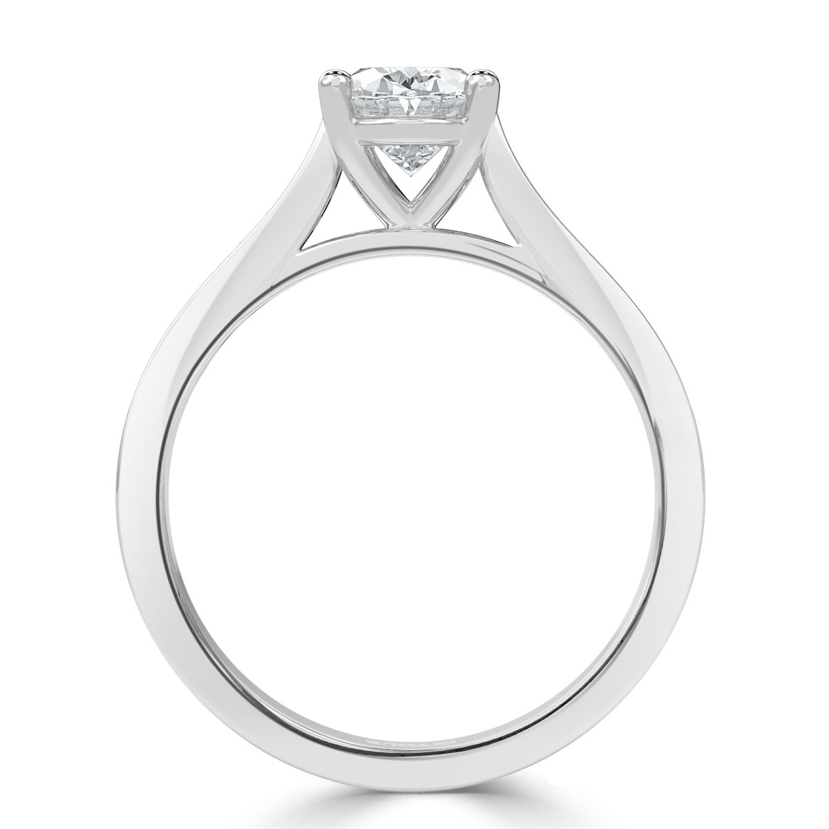 Thread Set Oval  Diamond Engagement ring
