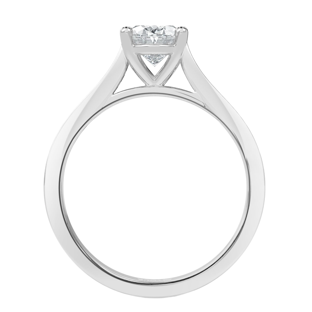Thread Set Oval  Diamond Engagement ring