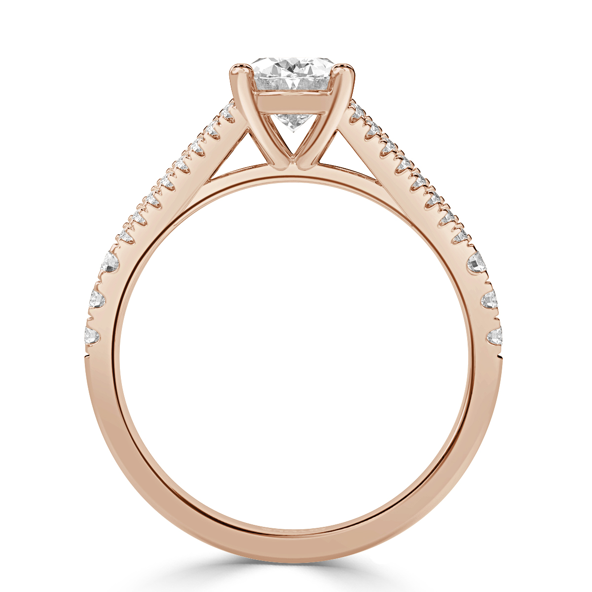 Split Shank Oval Diamond Engagement Ring