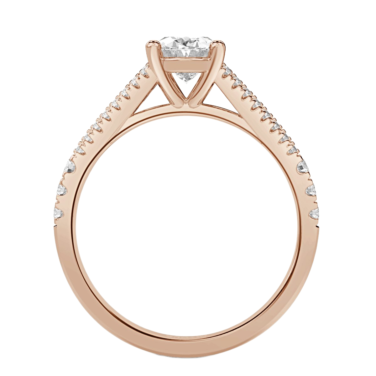 Split Shank Oval Diamond Engagement Ring