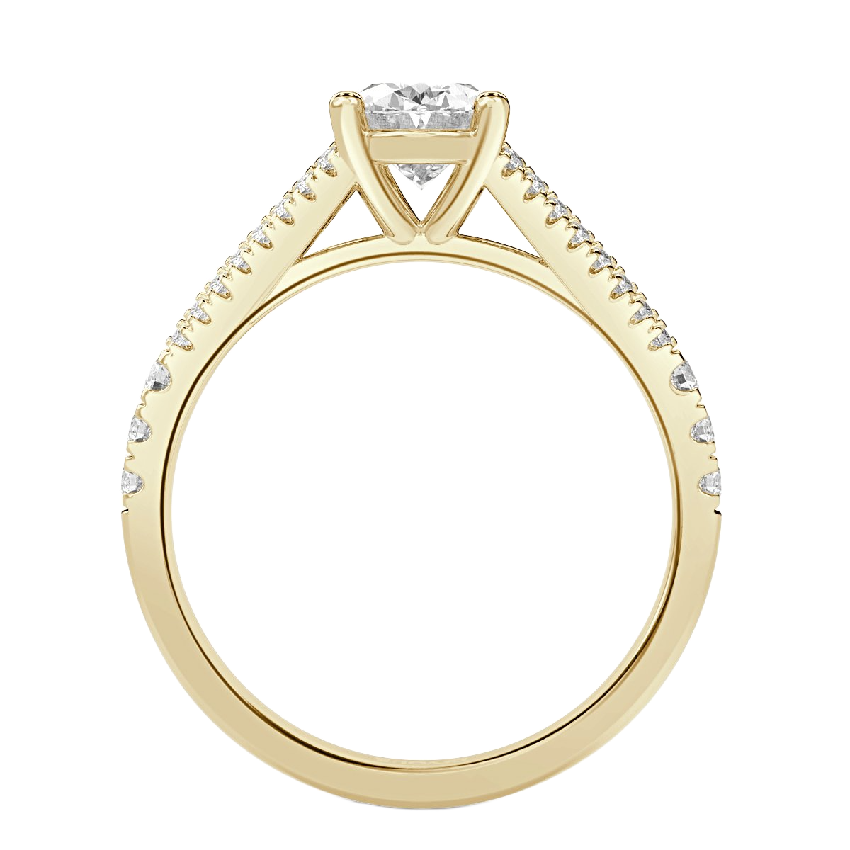 Split Shank Oval Diamond Engagement Ring