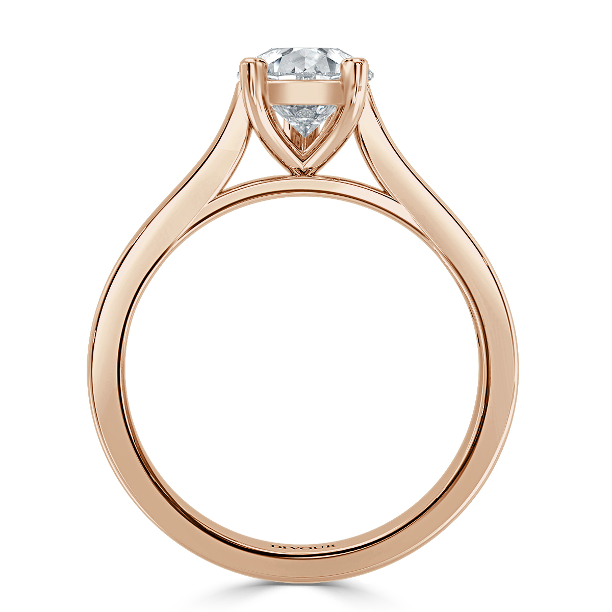 Thread Set Pear Diamond Engagement ring
