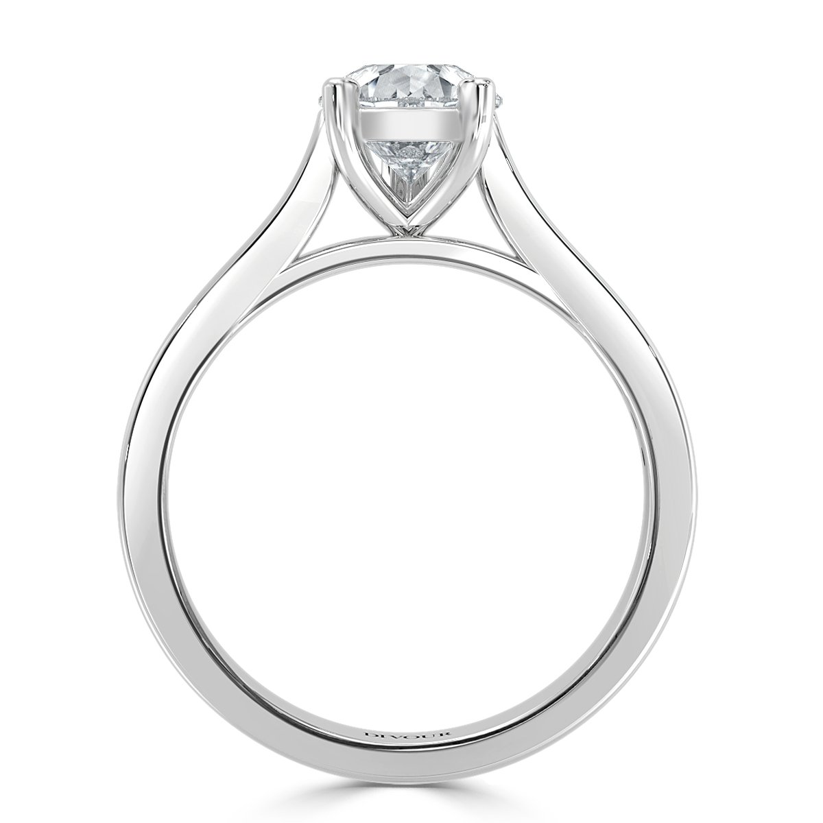 Thread Set Pear Diamond Engagement ring