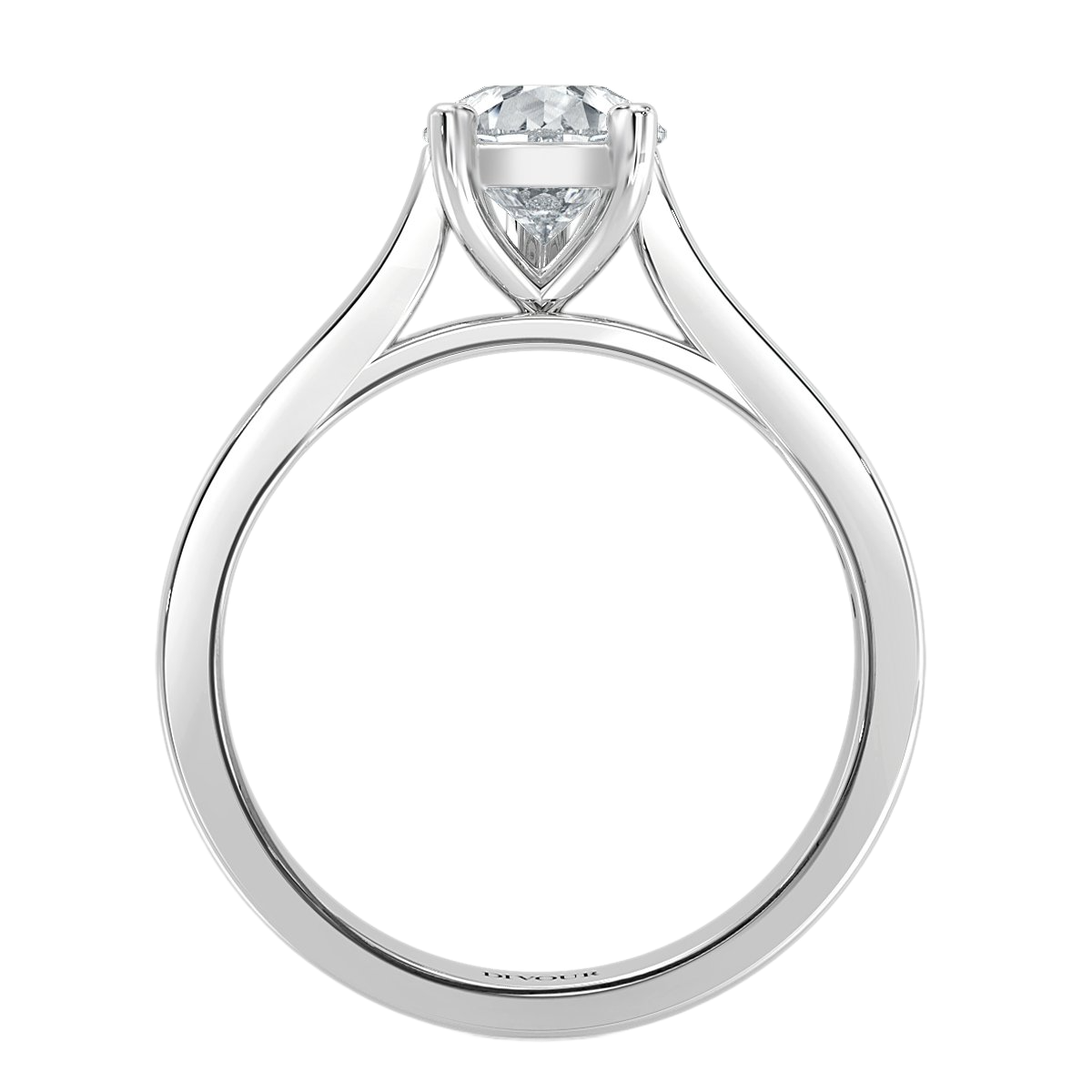 Thread Set Pear Diamond Engagement ring