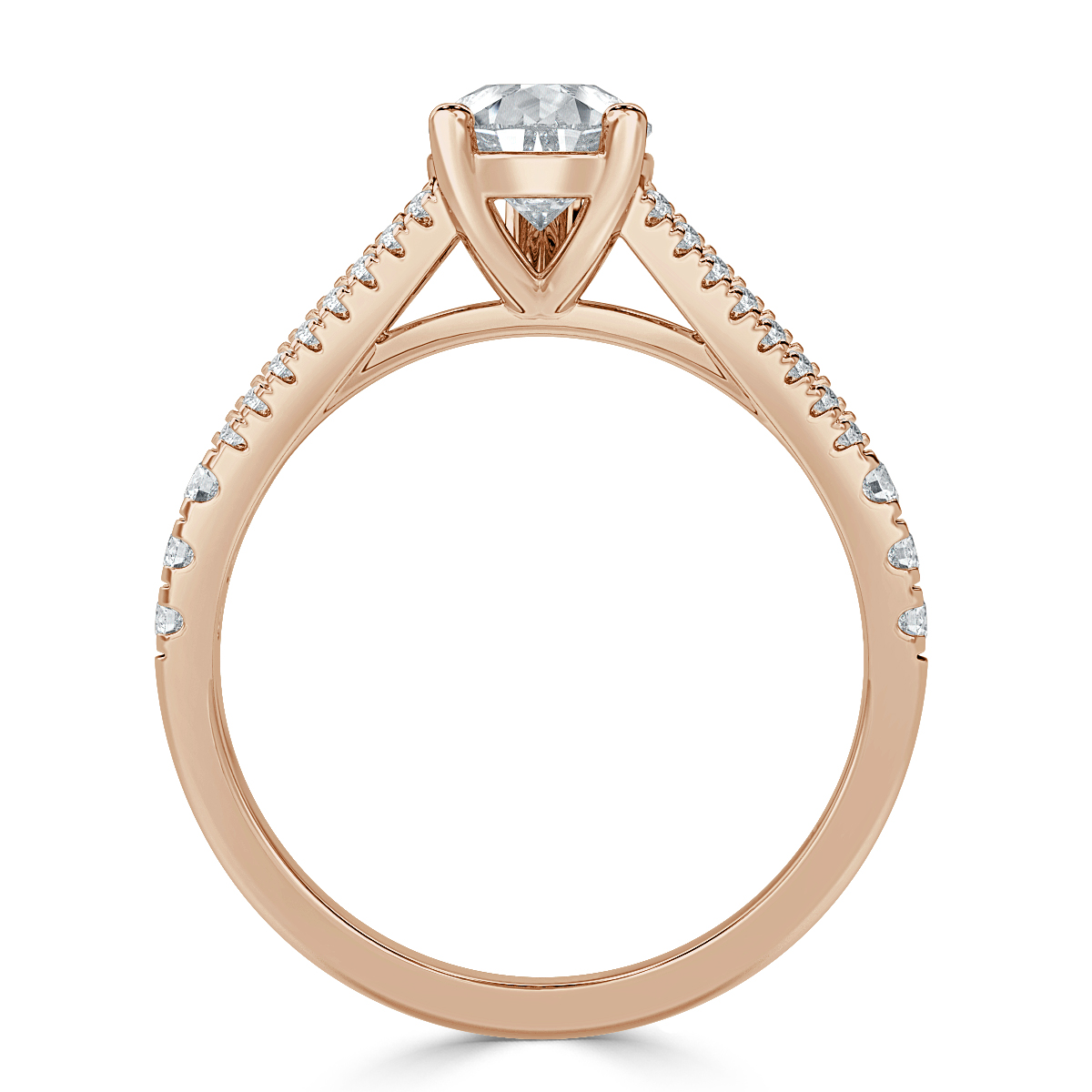 Split Shank Pear Diamond Engagement Ring