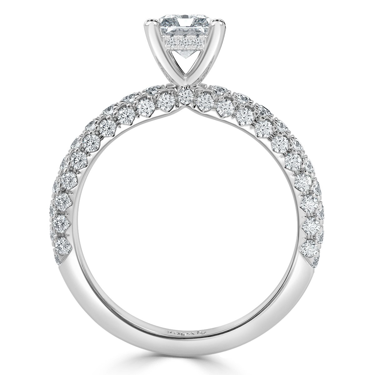Emerald Diamond Engagement Ring