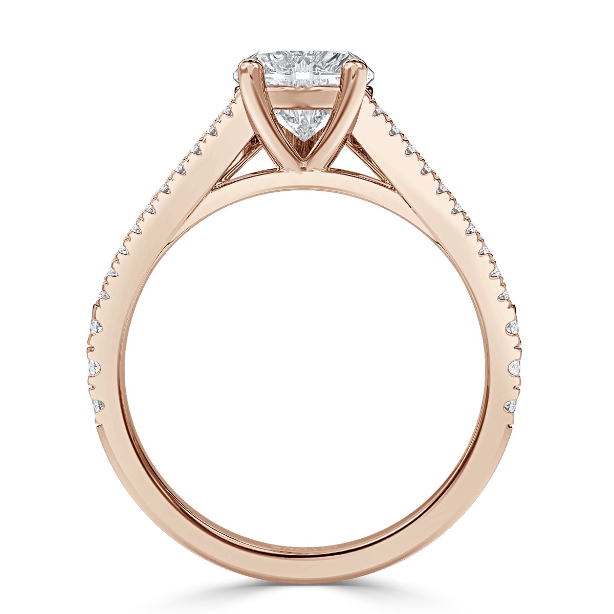 Split Shank Heart Shape Diamond Engagement Ring