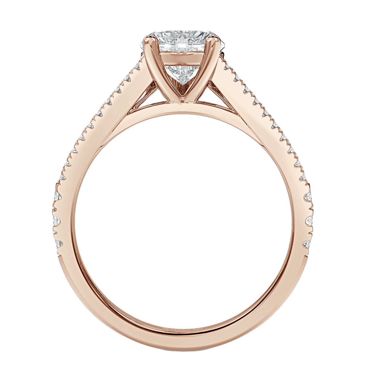 Split Shank Heart Shape Diamond Engagement Ring