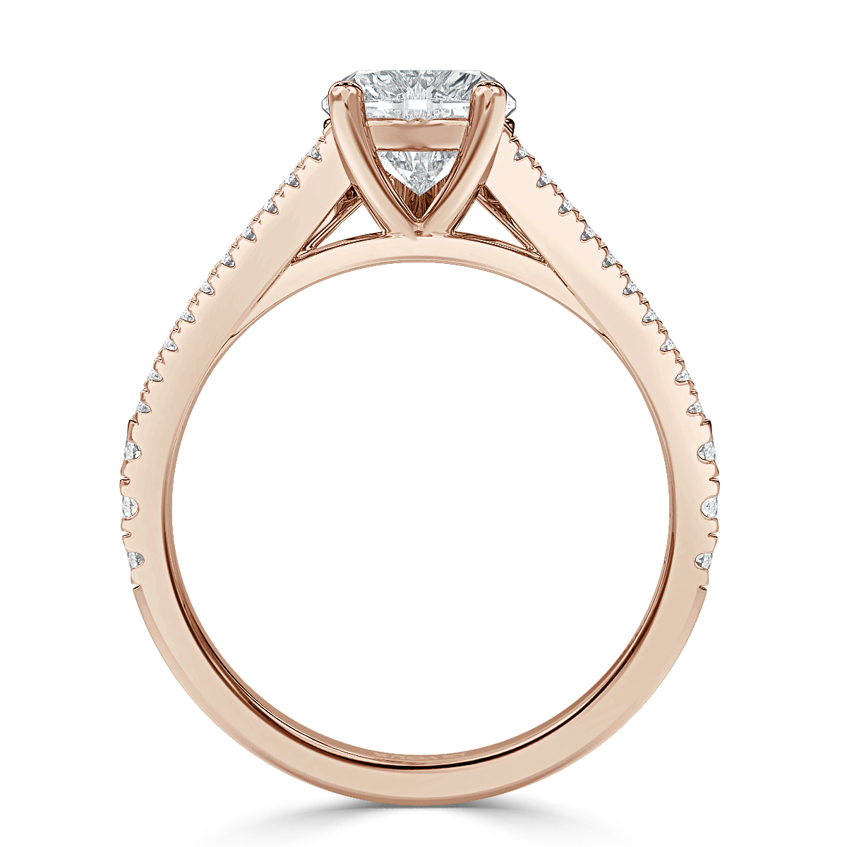 Split Shank Heart Diamond Engagement Ring