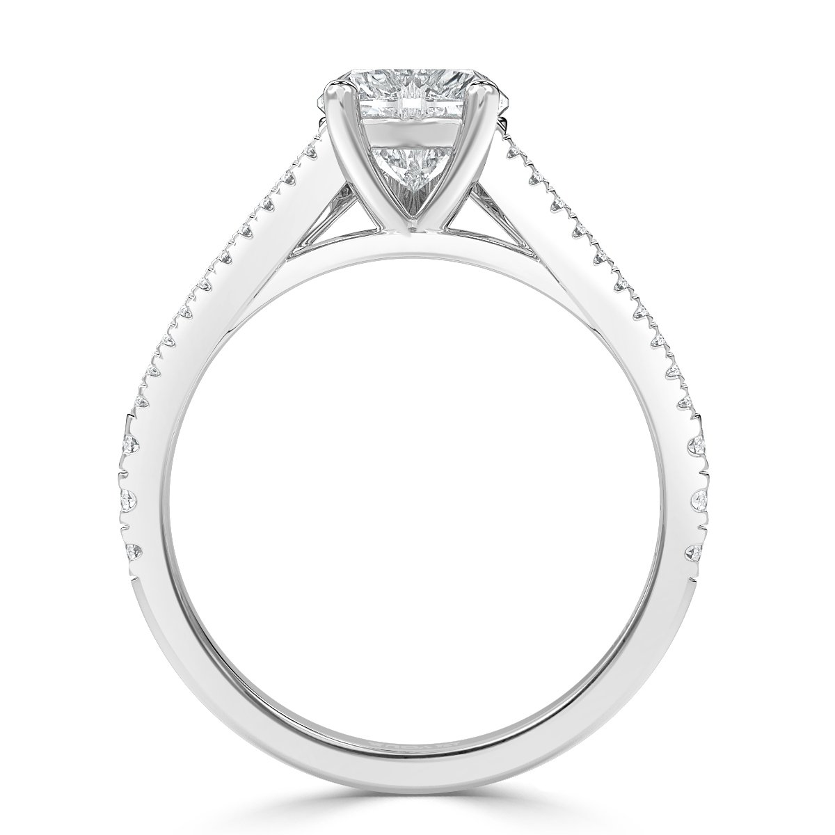 Split Shank Heart Diamond Engagement Ring