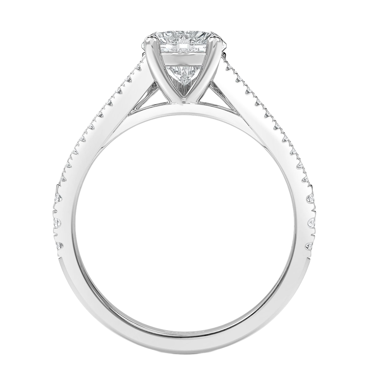 Split Shank Heart Diamond Engagement Ring