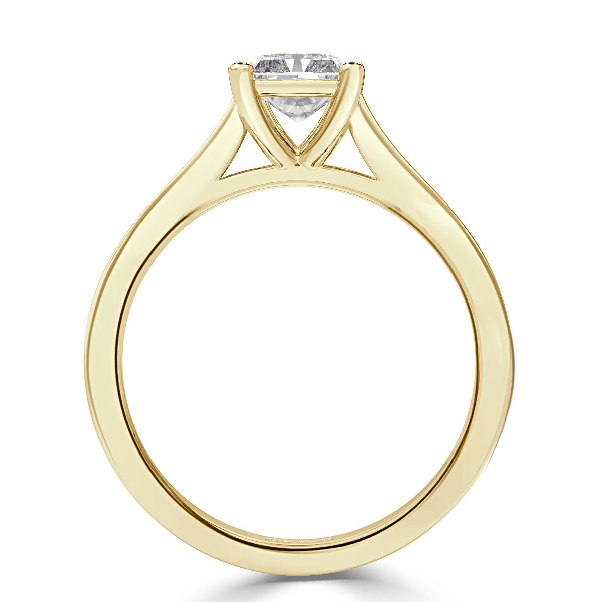 Thread Set Radiant Diamond Engagement ring