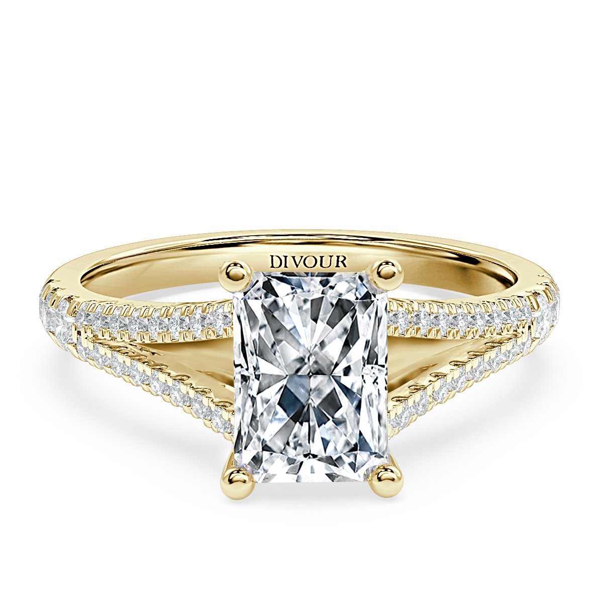 Split Shank Round Diamond Engagement Ring