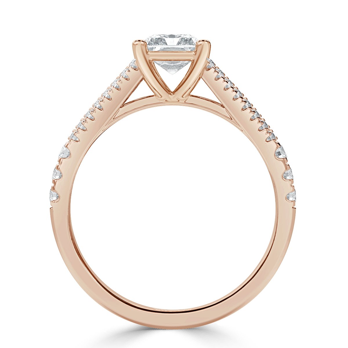 Split Shank Radiant Diamond Engagement Ring