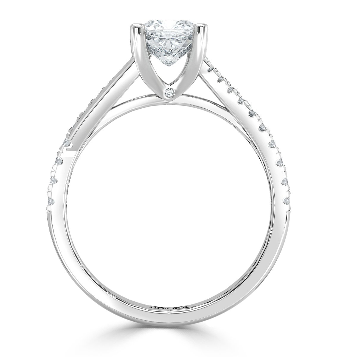 Split Shank Asscher Vintage Engagement Ring