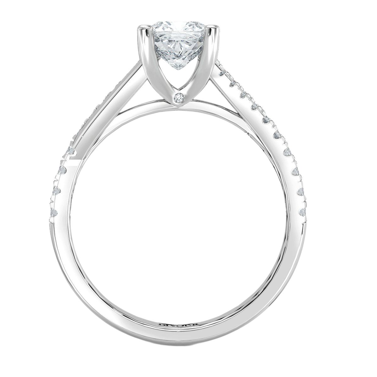 Split Shank Asscher Vintage Engagement Ring