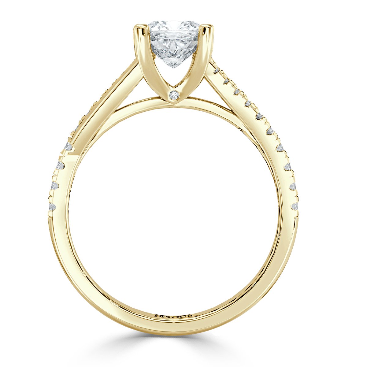Split Shank Asscher Vintage Engagement Ring